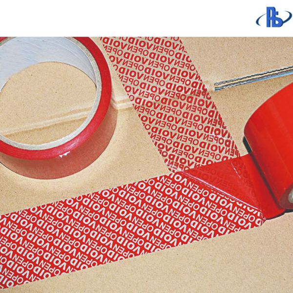 High Adhesive Tamper Proof Security Tape , Tamper Evident Seal Tape Polyester