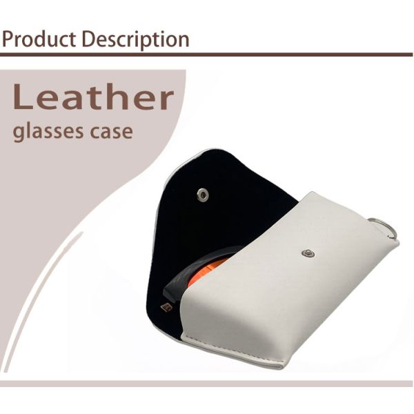 Durable Soft Embossing Portable Sunglass Case Women Men Horizontal