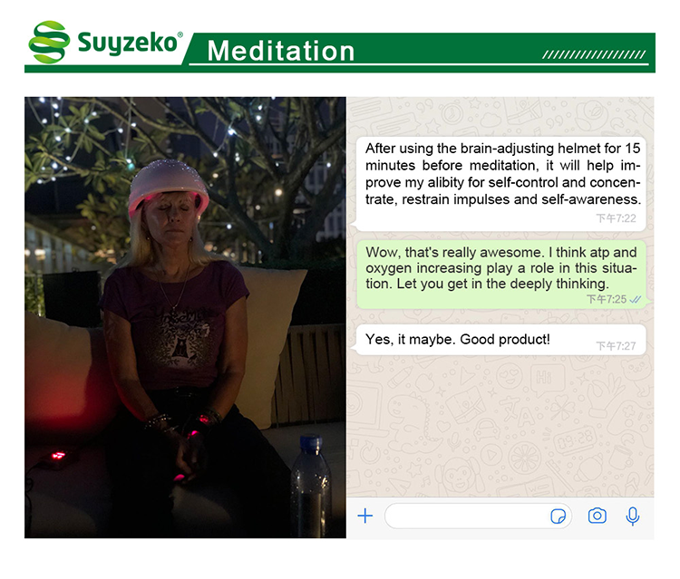 Humanized Design Health Analyzer Machine Helmet Shape Biomodulation Infrared Light 810nm For Stroke