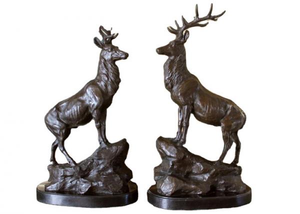 Quality Life Size Metal Antelope Casting Bronze Deer Sculpture for Indoor or Outdoor for sale