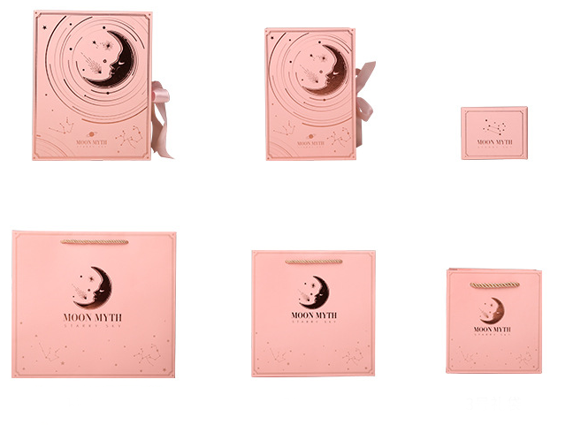 Recyclable Wholesale Custom Logo DIY perfume packaging baby pink gift set box