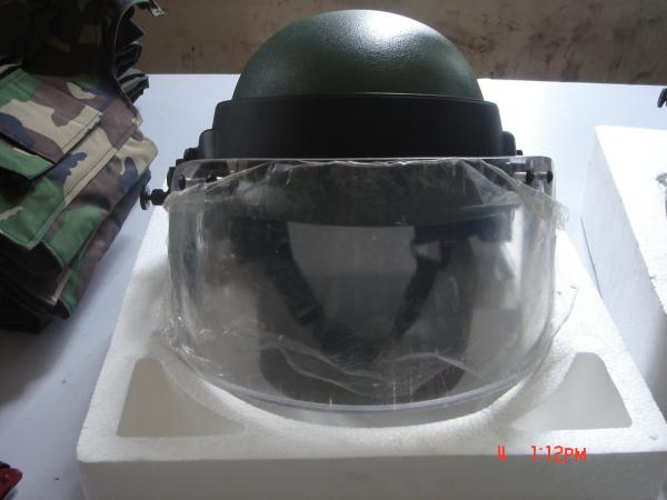 Quality Aramid Bullet-proof Helmet with Visor 2cm NIJ IIIA for sale