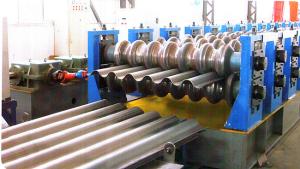 China Bunkers Corrugated Sheet Roll Forming Machine For Drainage Channels wholesale