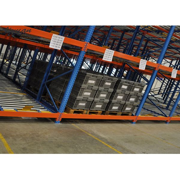 First In First Out Gravity Feed Pallet Racking , Gravity Flow Racking Systems