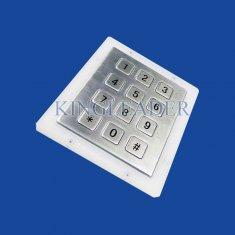 Quality Panel Mount Rugged Metal Numeric Keypad With 12 Short Travel Keys for sale