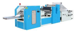 1/8 Folded Dinner Paper Napkin Making Machine Vacuum Pump System Color Printing
