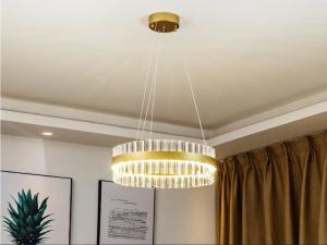 China ROHS Dining Room Luxury LED Ceiling Lights Fixtures Electroplated Hardware Body wholesale