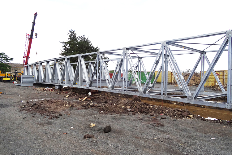 Steel Truss Frame Bridge Modular Prefab Portable HD200 With Total Length Of 15m-60m