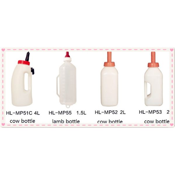 Milk Plastic Calf Feeding Bottle Cow use with Rubber Nipple