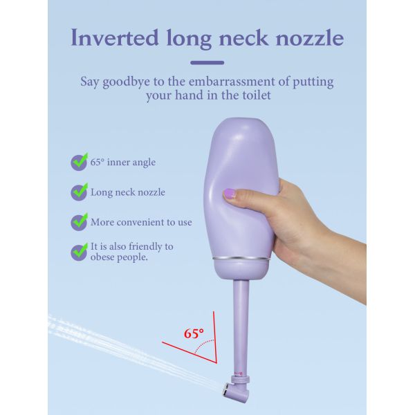 Compact White Portable Bidet With 380ML Water Capacity 7.5KG Lightweight ABS EVA PP