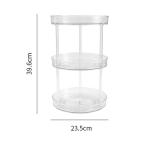3 Tier Clear 360 Rotating Lazy Susan Tray Countertop Spice Display Rack