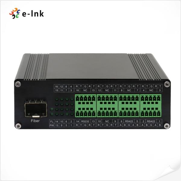 Quality 12VDC 48VDC Input Industrial Ethernet Switch RS232 To Fiber Media Converter for sale
