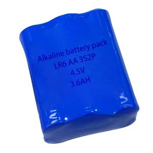 China MSDS AA Alkaline Battery Pack 3s2P 4.5V AA LR06 Batteries Blue wholesale