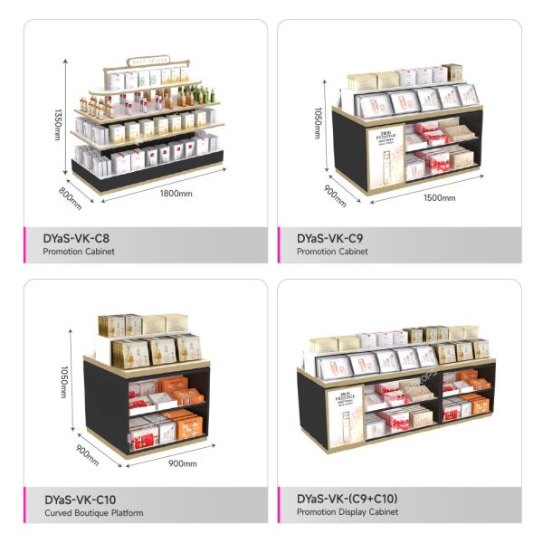Makeup Display Cabinet Fashion-forward Cosmetic Display Counter for Makeup Shop Interior Design