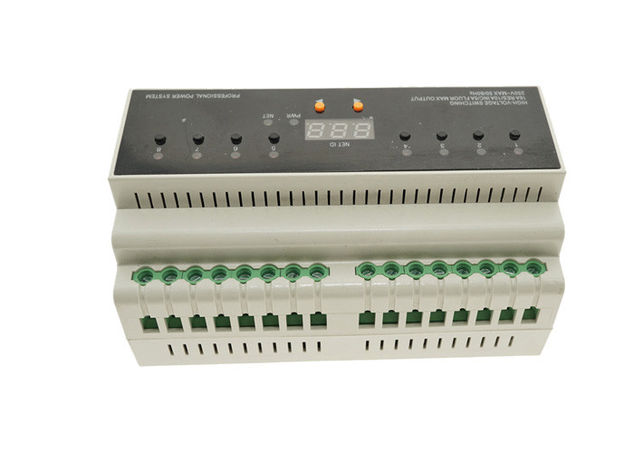 DALI 8 Channels Interior Lamp Control Module , 16A Switch Execution Lighting Control Panel