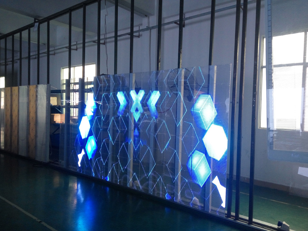 LED window display signs transparent led curtain display Shopping Windows Ads Player
