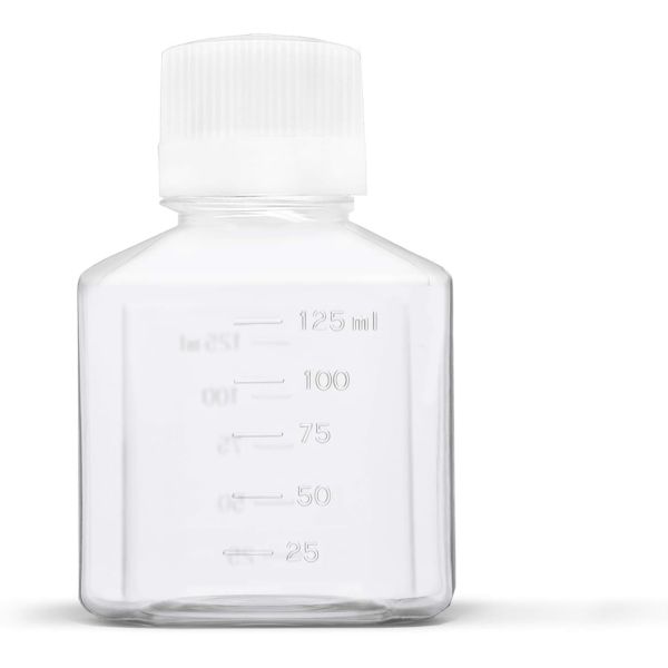 Laboratory Polypropylene Wide Mouth Reagent Bottle with Graduated Scale, Reusable Plastic Bottles with Caps