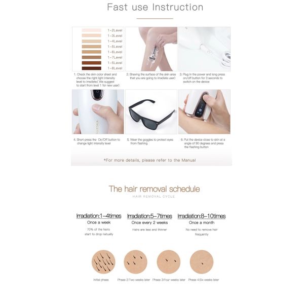 Professional Laser Hair Removal Machine Handset Ipl Home Laser Hair Removal Device