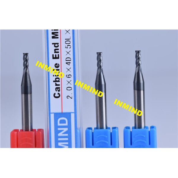 AlTiN Coated Smallest End Mill , 1.4 mm Cutting Length High Performance End Mills
