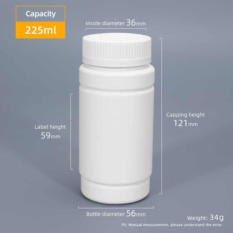 Thicken 60ml-225ml White Hdpe Plastic Pill Bottles with Screw Cap and Tamper Lid