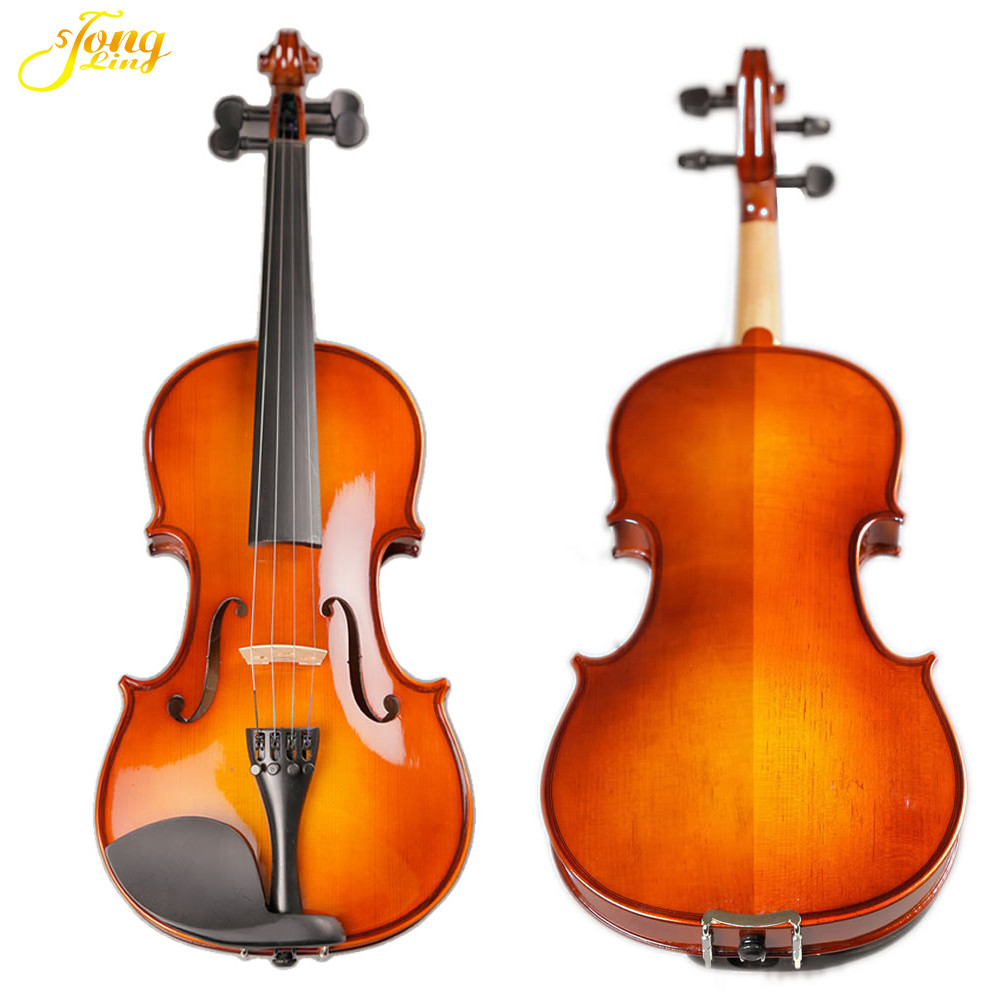High glossy Children Violin 1/4 size with violin pickup Violins have many strings, including nylon strings, steel string