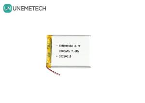 UNEMETECH 605060 2000mAh Polymer Lithium Battery 3.7V Beauty Instrument Rechargeable Battery