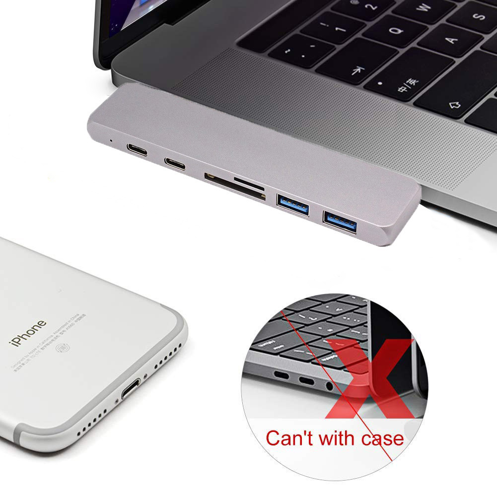 3.1 Type C Hub Dual USB-C HUBs /Card Reader Special for Notebook up to 40GB/s Data Transfer