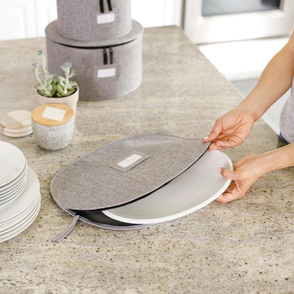 CHINA STORAGE - SET OF 6 CASES FOR FINE CHINA ACCESSORIES STORAGE - HOLDS GRAVY BOATS, BOWLS, SMALL AND BIG PLATTERS