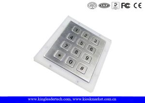 Waterproof Metal Number Keypad 12 flush Keys Rear Panel Mount