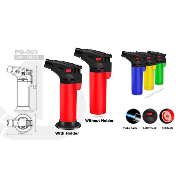 Customization Option Windproof Jet Flame Refillable Gas Torch Lighter