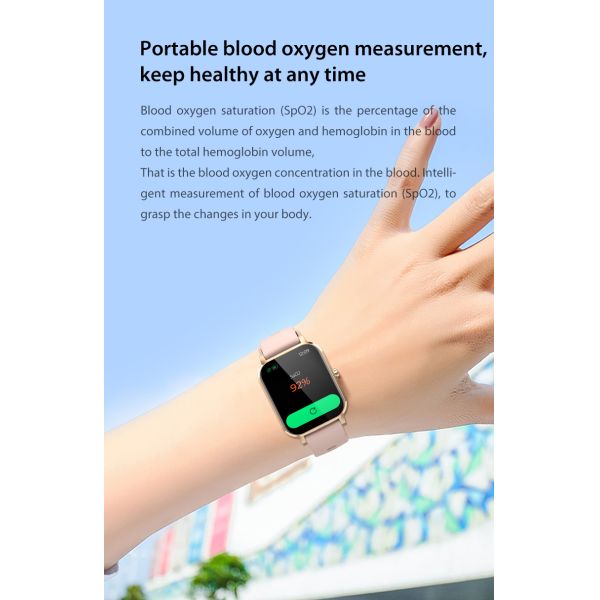 Waterproof IP67 Smart Wrist Watch 1.69inch Heart Rate Thermometer 240*280