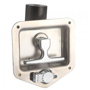 China Silver Color Tool Box Locks ODM Folding Mirror Polish T Panel Handle Lock wholesale