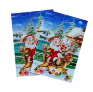 PLASTIC LENTICULAR 3d kid toy PP PET flip lenticular sheet printing snowman greeting card