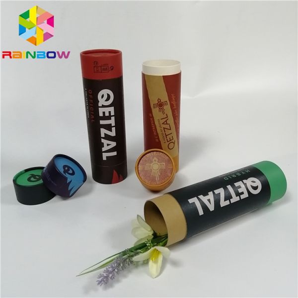 Brown Composite Push Up Paper Tube Packaging Offset Printing For Garden Tools