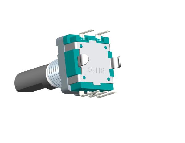 Quality Vertical Digital  Incremental Rotary Encoder With 0.5mm Travel Push Switch, 15pulses 30 Detents for sale