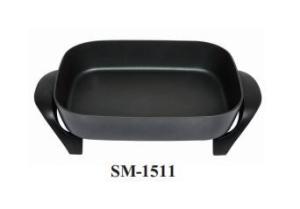 China 12 *15 Inch Small Electric Skillet , Deep Frying Pan With Glass Lid on sale