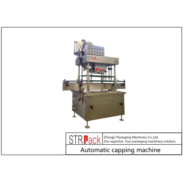 1.5KW Power Automatic Bottle Capping Machine High Speed 50 - 60 Bottles/min