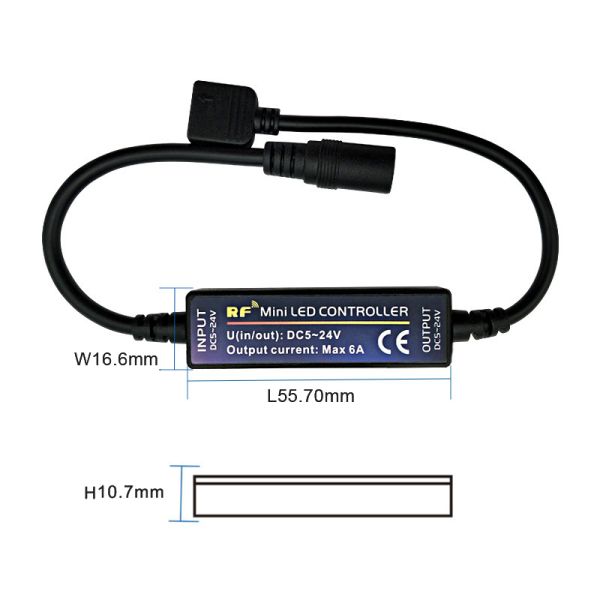 DC Dual Color Temperature LED Controller Dimmer With 17 Key Wireless RF Remote Control