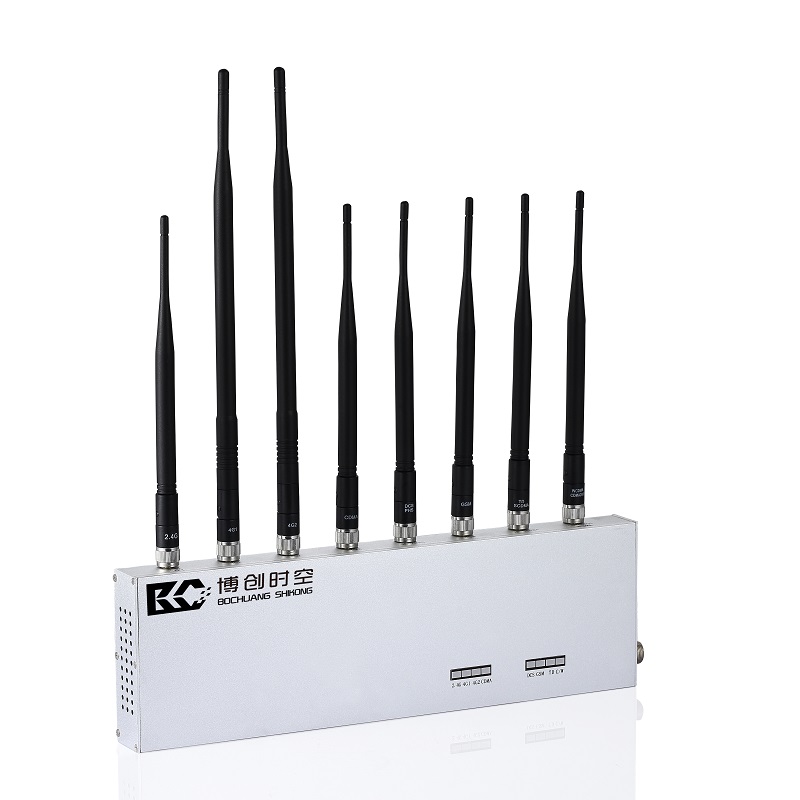 Desktop 8-way 2g.3g.4g mobile phone signal shield 12W WiFi Wireless Network Signal Jammer