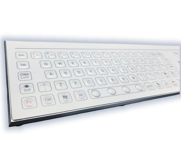 Quality IP67 71 Keys Industrial Membrane Laptop Keyboard integrate TouchPad USB SUPER-SLIM Front Panel Mounted -40℃ for sale