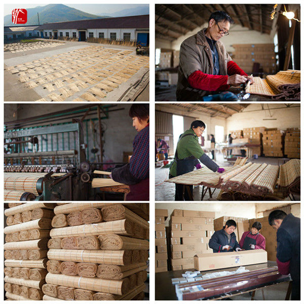Wear Resistant Woven Bamboo Blind , Bamboo Wood Blinds Long Lifespan
