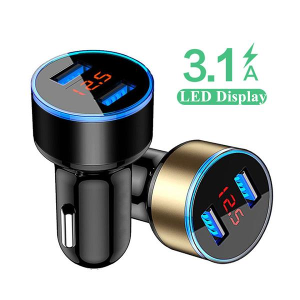 Quality 3.1A Dual USB Cell Phone Charger Adapter LED Digital Display For Samsung for sale