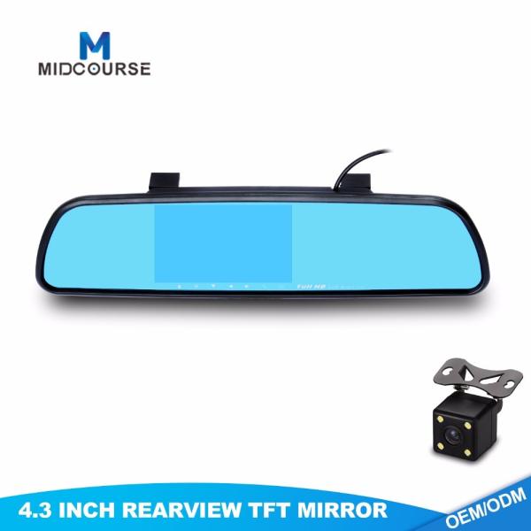 Quality 4.3 Inch Monitor Rear View Mirror / 5W Car Backup Camera System for sale