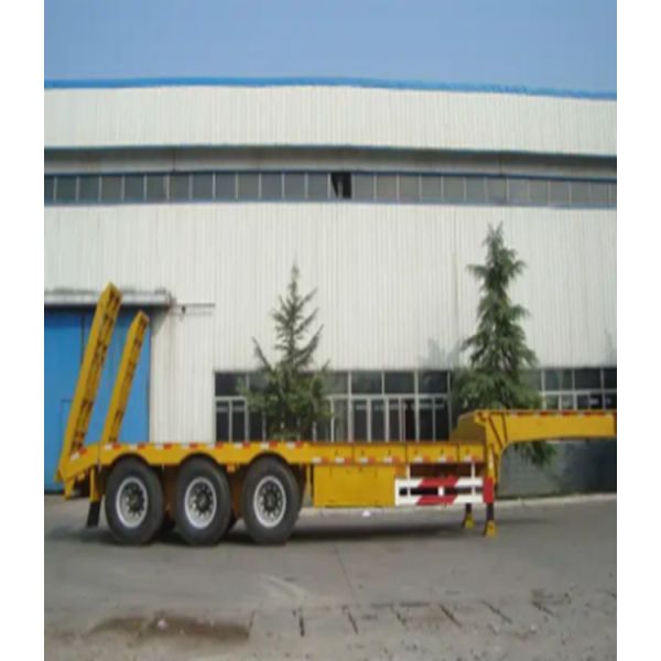 High Stability And High Security Tri Axle Multi Axle 50ton Payload Low Bed Lowboy Semi Trailer For Agricultural Machine