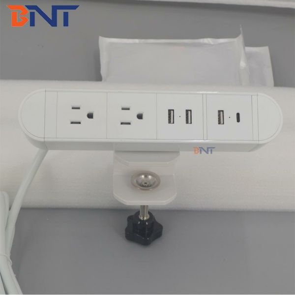 BNT 2020 new arrival easy assemble clamp on socket with type C/US power clip socket in teaching room