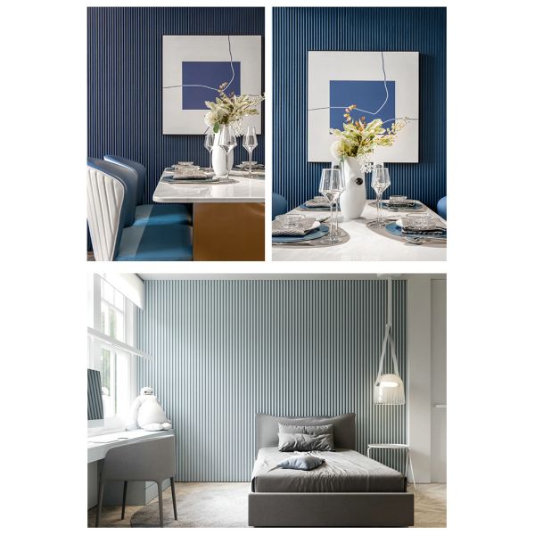 Aging Resistance WPC Fluted Wall Panel Installation Antibacterial