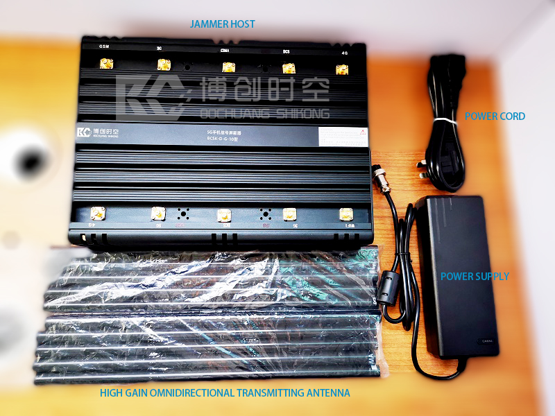100W high power Desktop 2g.3g.4g 5g GPS WiFi 2.4G 5.8G frequency mobile phone jammer WiFi Wireless Network Signal Jammer