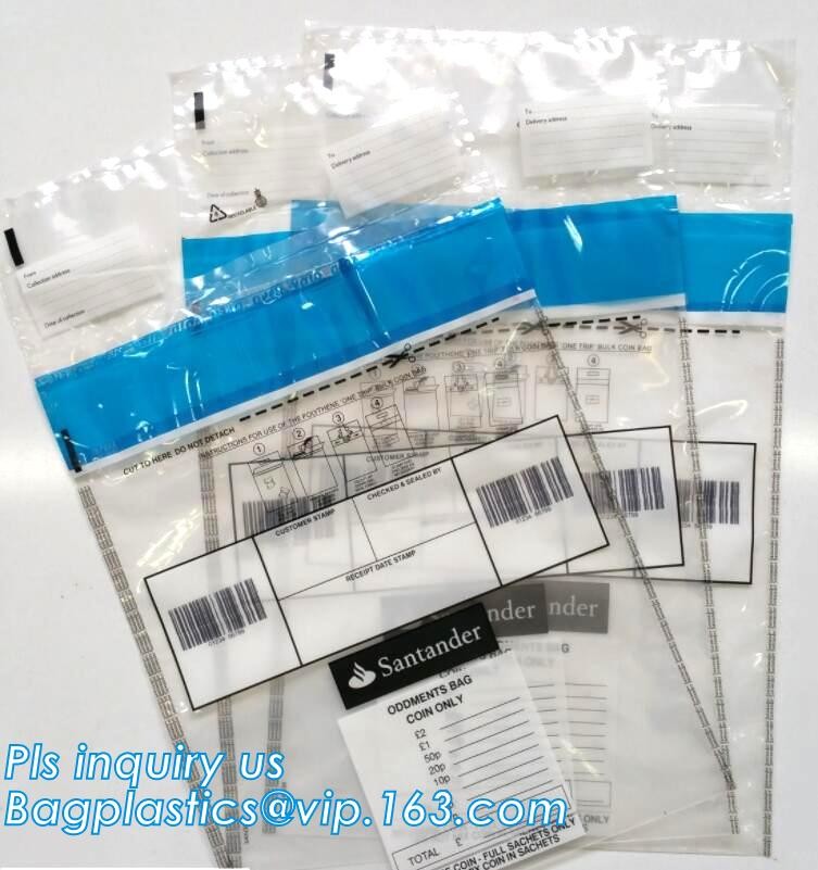 Plastic Money/Evidence Security Envelopes Cash Deposit Seal Bags, Bank Industrial Use cash security deposit bags, bageas