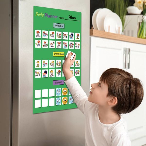 Removable Dry Erase Sticky Daily Behaviour Reward Chart With Stickers Printable
