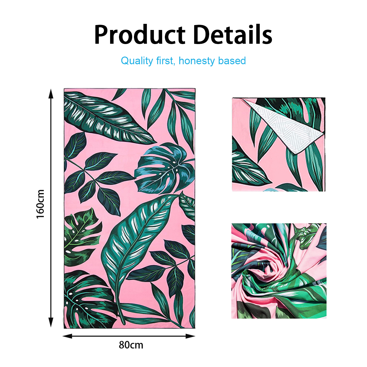 RPET Plastic Bottle Recycled Multi-purpose Microfiber Beach Towel
